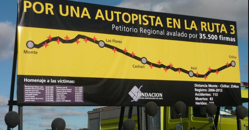 El pedido de una autopista en ruta 3 aúna a gran parte del centro bonaerense