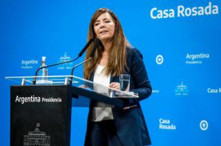 La vocera presidencial Gabriela Cerruti