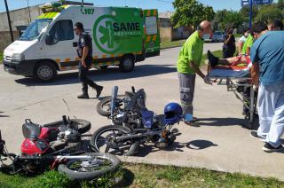 Tres heridos tras el impacto de dos motos