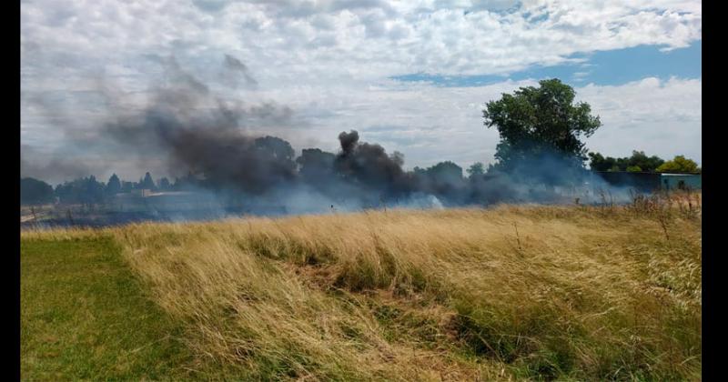 Incendio de pastos en barrio Nicolaacutes Avellaneda