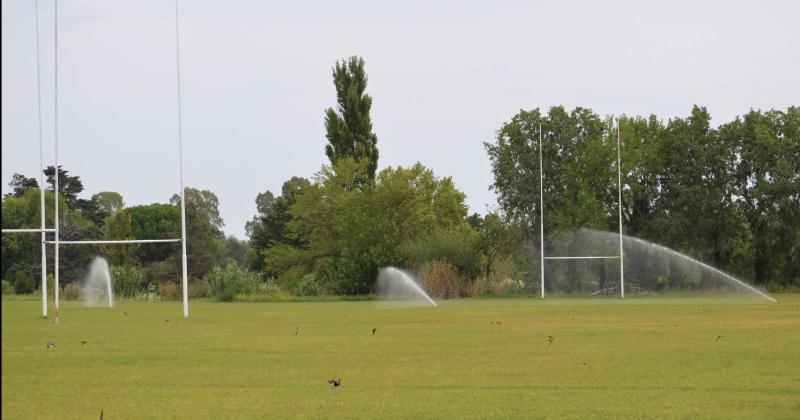 Las canchas de rugby ya tienen riego