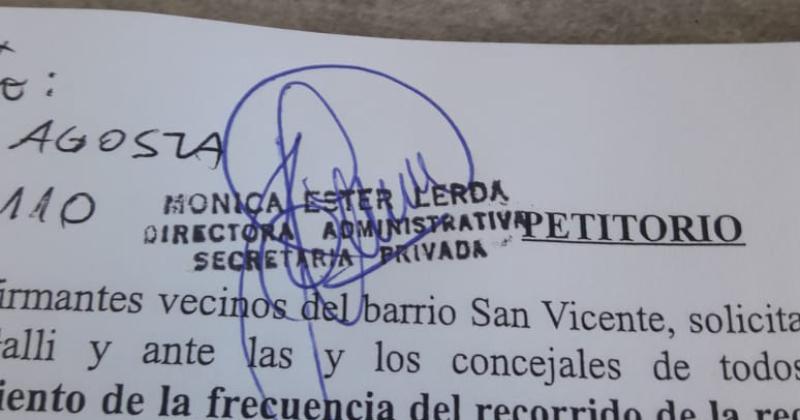 El petitorio se entregó en la Municipalidad y en el Concejo Deliberante