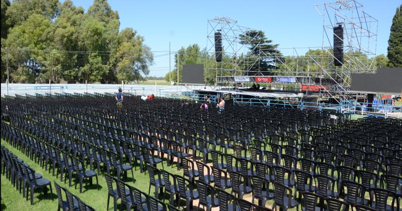 En el Predio de la Sociedad Rural ayer ultimaban los detalles para el Festival de Doma y Folklore