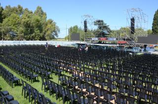 En el Predio de la Sociedad Rural ayer ultimaban los detalles para el Festival de Doma y Folklore