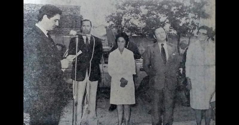 El acto de inauguración del nuevo edificio del Jardín de Infantes Nº 2 (ubicado en San Martín y Maipú)