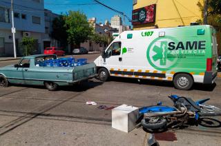 Un motociclista herido tras un accidente en Microcentro