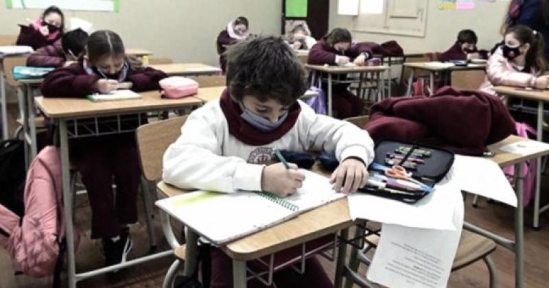 Un aula el año pasado en plena segunda ola de la pandemia