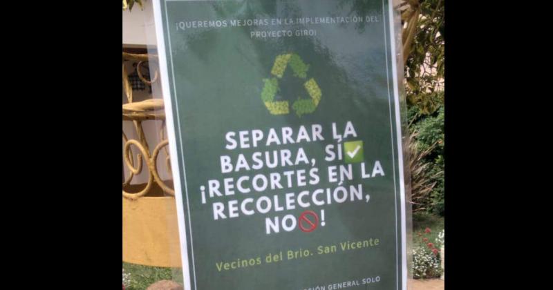 Crece el descontento en el barrio San Vicente por la recoleccioacuten de residuos