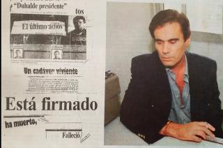 Un mensaje intimidatorio armado con títulos y textos recortados sobre un volante del asesinado José Luis Cabezas era enviado al periodista Osvaldo Fern�ndez