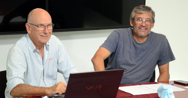 Walter Bahl por Loma Negra y Fernando Di Carlo de Embajadores estuvieron en los estudios de Canal Local