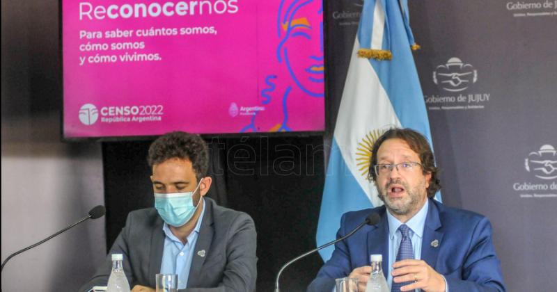 El director del Indec Marco Lavagna en conferencia por el censo 2022-Télam-