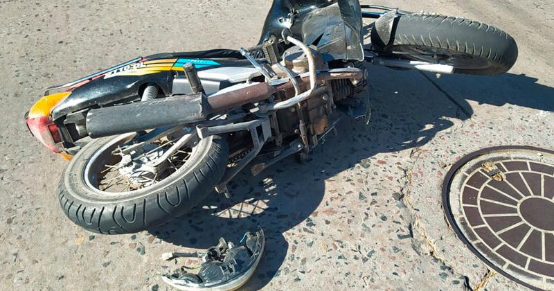  Una moto Guerrero 110 cc fue uno de los vehículos implicados en el accidente