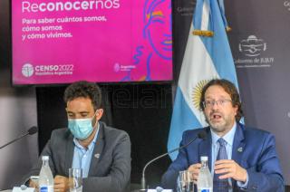 El director del Indec Marco Lavagna en conferencia por el censo 2022-Télam-