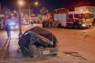 La víctima Nicol�s Carballo fue embestida cuando conducía un Renault Clío en Colón y España