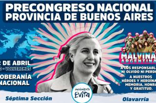 Olavarriacutea seraacute sede de un precongreso seccional del Movimiento Evita