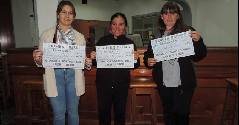 Racing entregó los premios de su Rifa