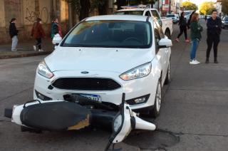 Un nene herido en un choque en Microcentro