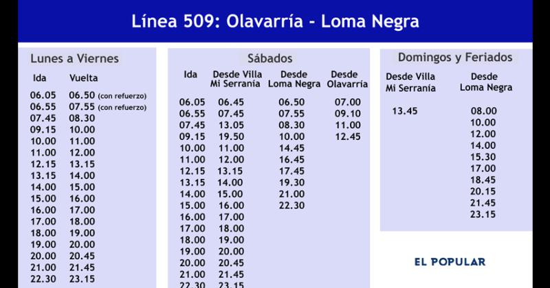 Nueva empresa nuevos horarios de colectivos interurbanos