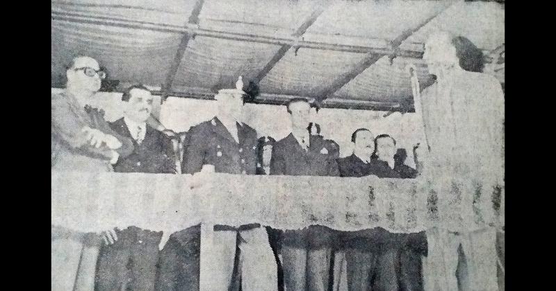 El presidente de la Nación de facto teniente general Alejandro A Lanusse (foto en el centro) visitaba el 11 de mayo la ciudad de Olavarría donde concretaba un nutrido programa de actividades