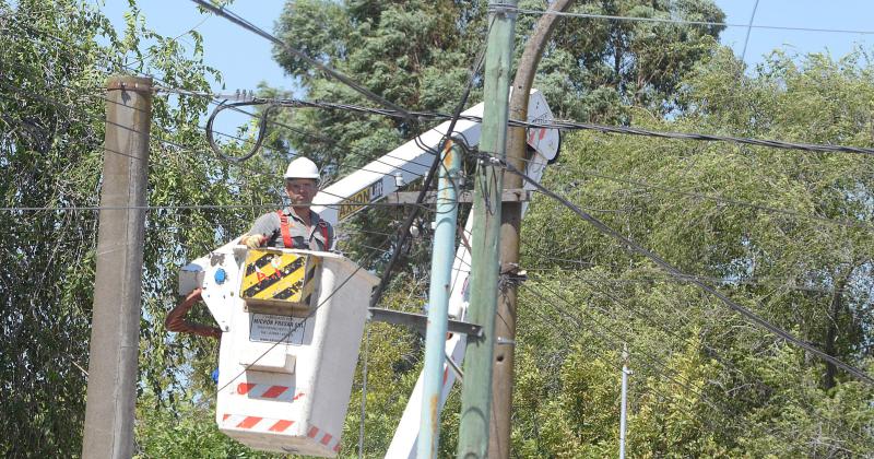 Una maquina dañó una línea de media tensión y dejó sin luz a varios sectores