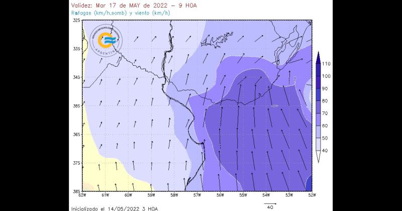 Costa bonaerense- vientos fuertes y alerta vigente por un cicloacuten extratropical 