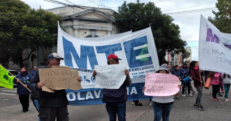 Importante movilizacioacuten del MTE en el centro de la ciudad