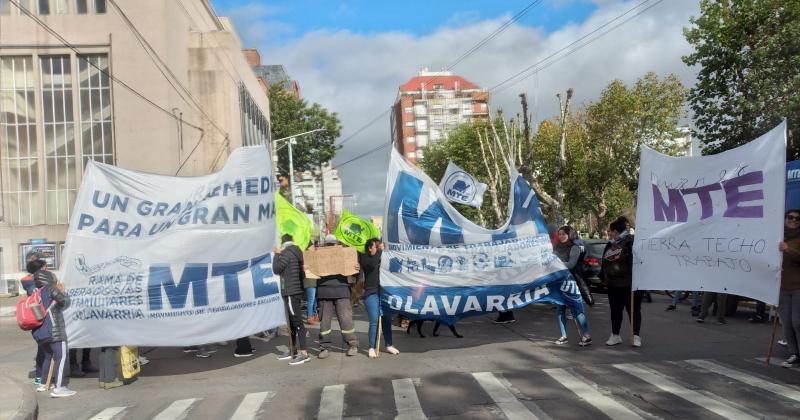 Importante movilizacioacuten del MTE en el centro de la ciudad