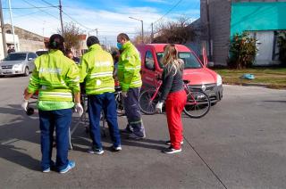 Una ciclista herida tras un accidente 