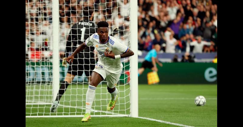 Vinicius Junior el autor del gol de la final que le dio un nuevo título en la Champions League al Real Madrid