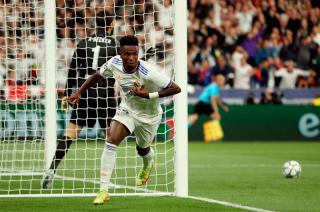 Vinicius Junior el autor del gol de la final que le dio un nuevo título en la Champions League al Real Madrid