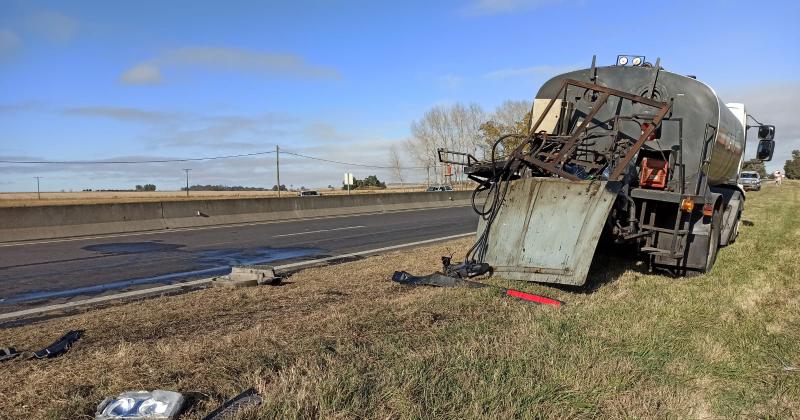 Un hombre herido tras protagonizar un choque entre camiones en la Ruta 226