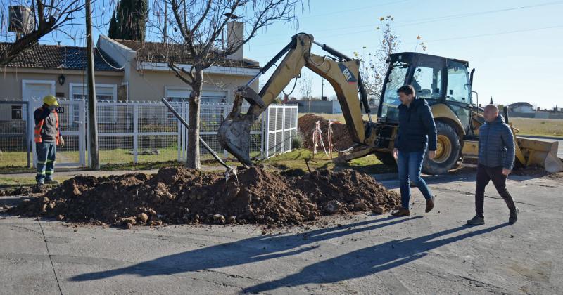 La obra de cloacas en el Facundo Quiroga I llegó a su etapa final