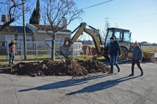 La obra de cloacas en el Facundo Quiroga I llegó a su etapa final