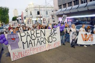 Una imagen de la marcha realizada a inicios de abril- Paren de matarnos