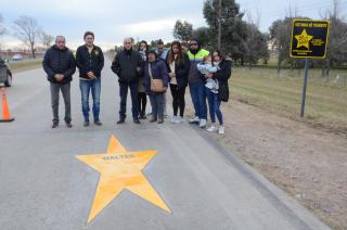 Pintaron una Estrella Amarilla por un motociclista que murioacute en la ruta