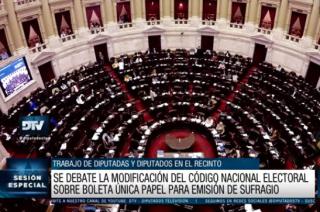 Ahora debaten el proyecto de Boleta Uacutenica de Papel en Diputados