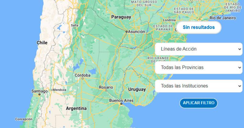 El mapa georreferenciado tiene m�s de 500 opciones entre carreras de corta duración diplomaturas y tecnicaturas universitarias