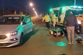 Un motociclista herido tras una colisioacuten