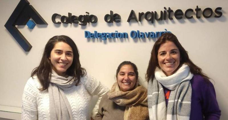 Valeria Trapani Jesica Peredo y Paola Tomas en la sede del Colegio