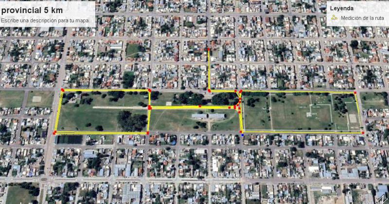 El recorrido de la prueba sobre 5 kilómetros