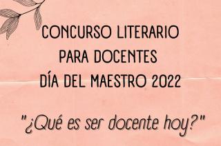 Convocan a participar del Concurso Literario Diacutea del Maestro