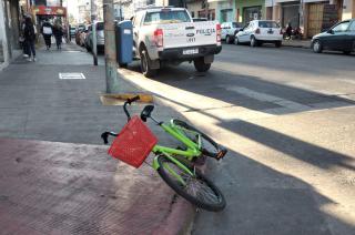 Choque en microcentro- una mujer herida