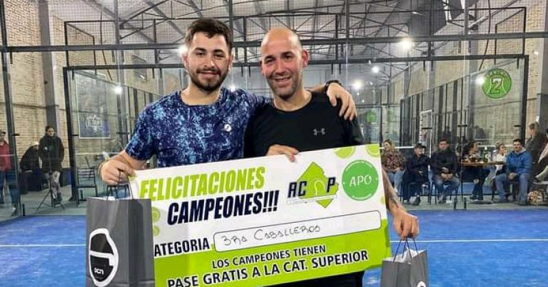 Santiago Pineda y Gastón Ressia triunfaron en tercera caballeros