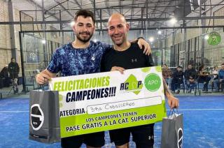 Santiago Pineda y Gastón Ressia triunfaron en tercera caballeros