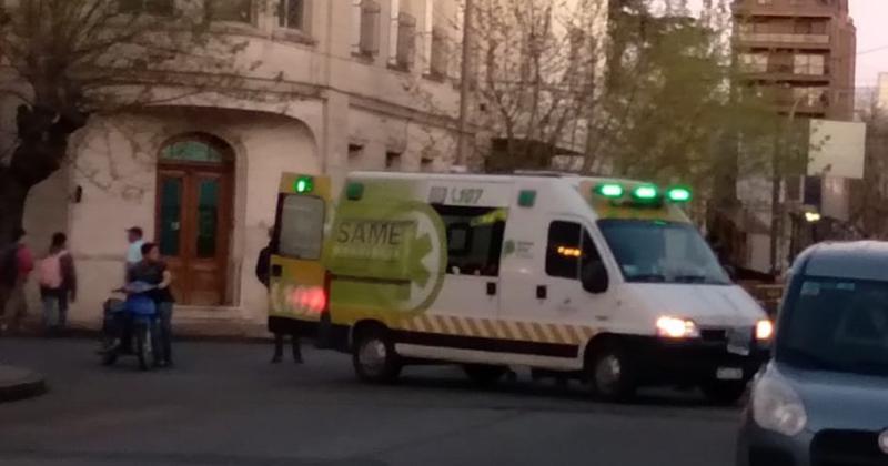 Un motociclista herido en un choque en microcentro