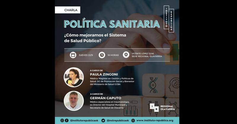 Charla abierta sobre Poliacutetica Sanitaria en el Instituto Repuacuteblica