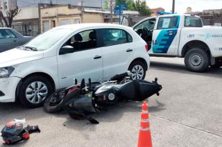 Un motociclista trasladado al Hospital tras un accidente 