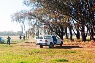 Operativo en cercanías de la ruta 3 donde fue hallado el cuerpo de un hombre con 28 puñaladas