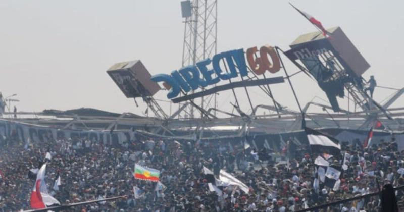 Chile- varios heridos tras derrumbarse una estructura del estadio de Colo Colo