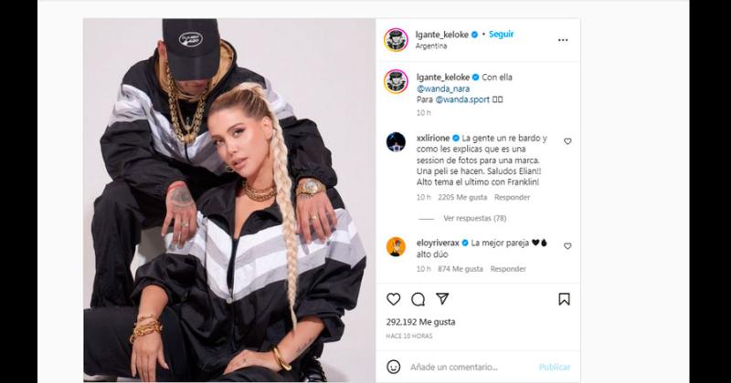 Wanda Nara y L-Gante compartieron una sesioacuten de fotos en medio de rumores de romance